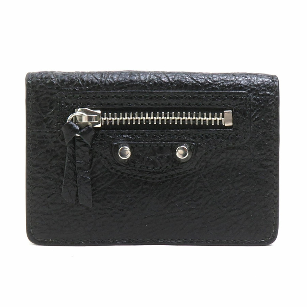 Balenciaga Tri fold Wallet Leather Black